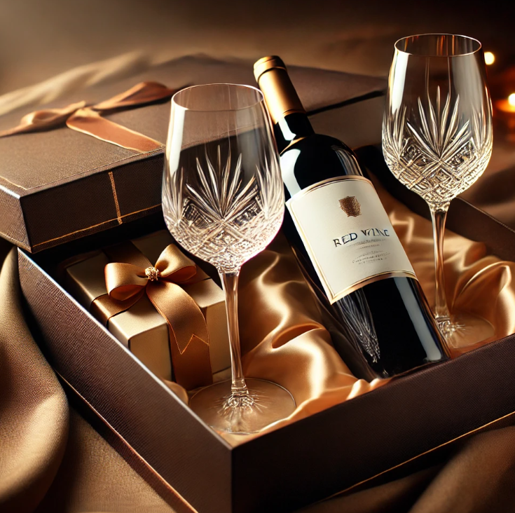 와인과 와인잔 세트 - 축하의 의미를 담은 센스 있는 선물